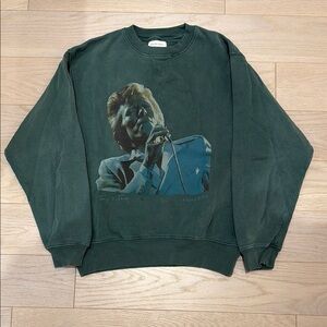 Anine Bing Dark Green Graphic Sweatshirt